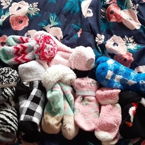 Christmas fuzzy socks